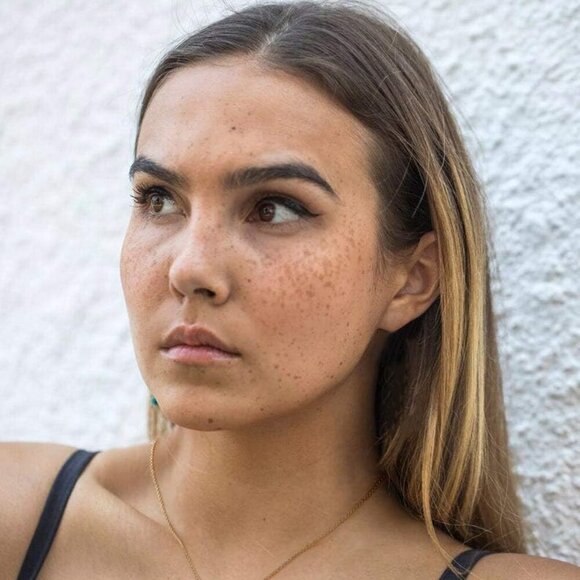 Bohemian Necklace Synthetic Turquoise 18K Gold Plated Adjustable Chain Gift - Picture 2 of 7